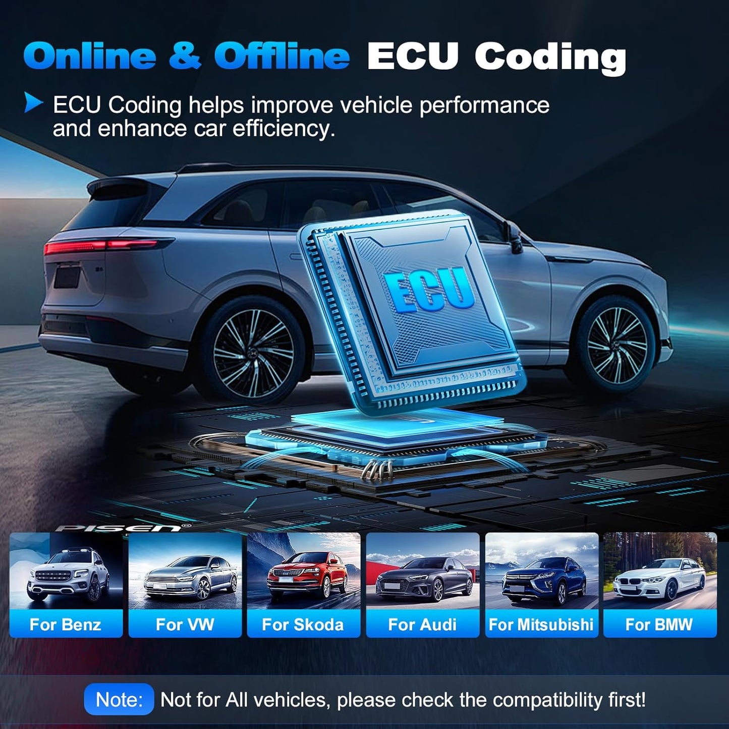 XTOOL D7S Bidirectional Scan Tool, 2025 OBD2 Scanner Diagnostic Tool with FCA AutoAuth, All System Car Scanner, 39+ Resets, ECU Coding, PMI, Upgrade of D7, Crankshaft Relearn, CAN FD/DoIP, 3-Yr Update