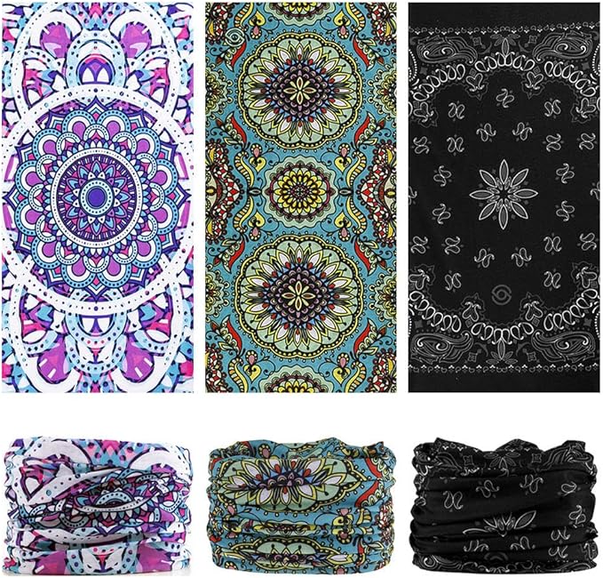 Headband Neck Gaiter Head Wrap Headwear Face Mask Magic Scarf Bandana for Men and Women