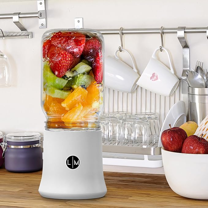 Personal Portable Ball Mason Jar Blender Attachment for wide mouth jars. DESIGNED FOR BALL WIDE MOUTH JARS