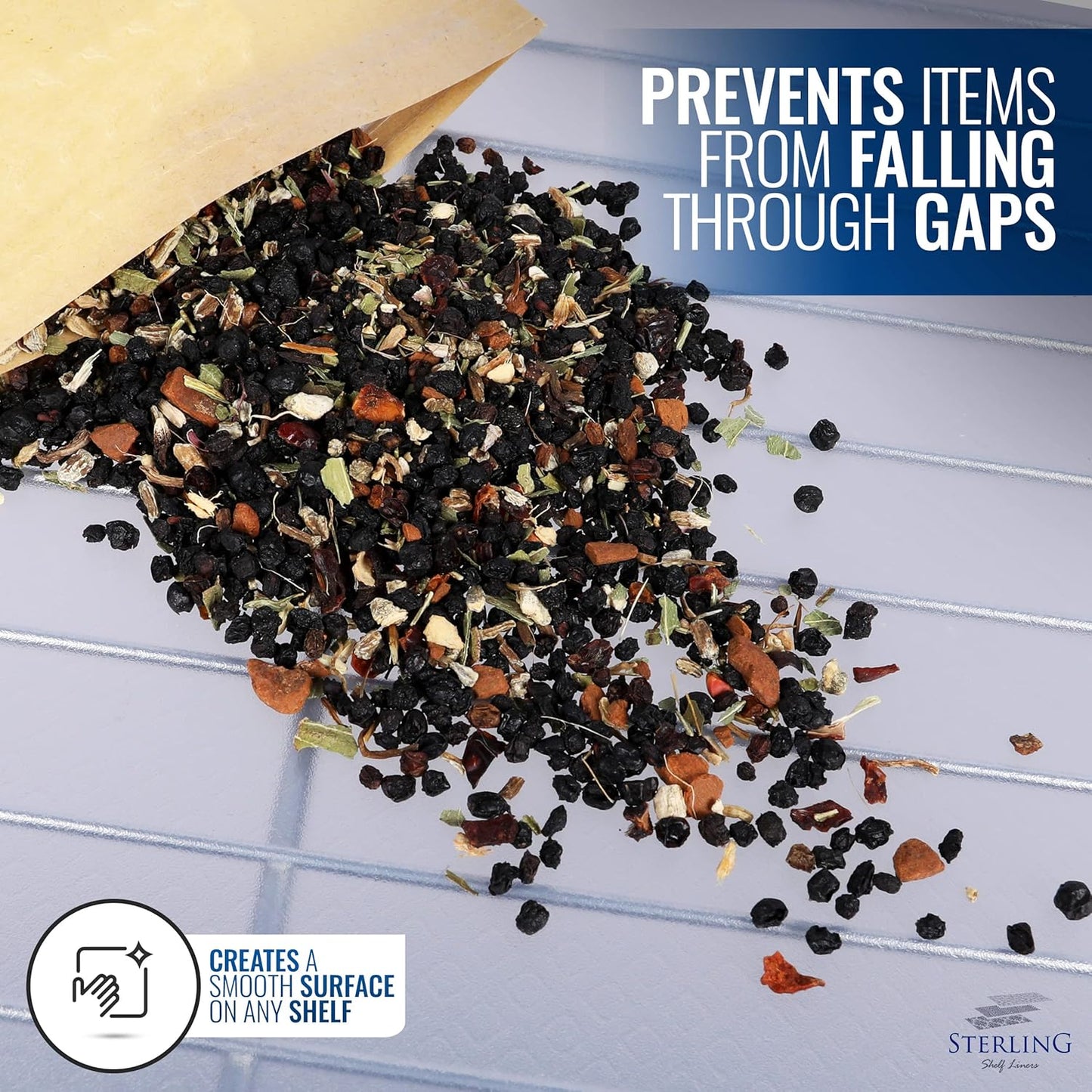 Shelf Liners for Wire Shelf System: Set of 4 in Graphite: 14 x 36 inch: Plastic Wire Shelving Shelf Mats