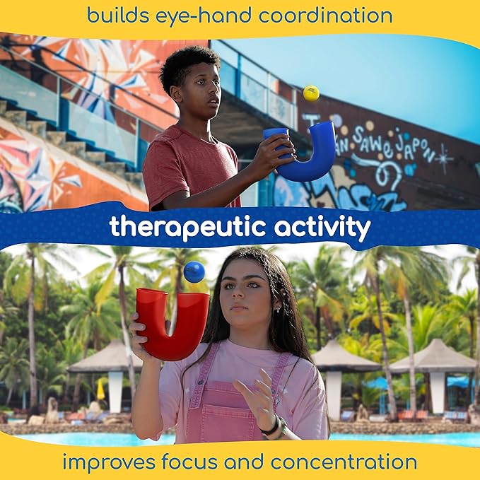 Original pindaloo Skill Game with 2 Balls- Gifts for Kids and Adults Indoor & Outdoor Games, Ball Toys for Boys, Girls, & Teens - Gift Ideas, Fun Stuff, Develops Motor & Juggling Skills (Black Carbon)