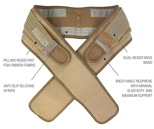 Sacroiliac Hip Belt for Women and Men That Alleviates Sciatic, Pelvic, Lower Back, Leg and Sacral Nerve Pain Caused by Si Joint Dysfunction| Trochanter Brace (Petite, Nude)