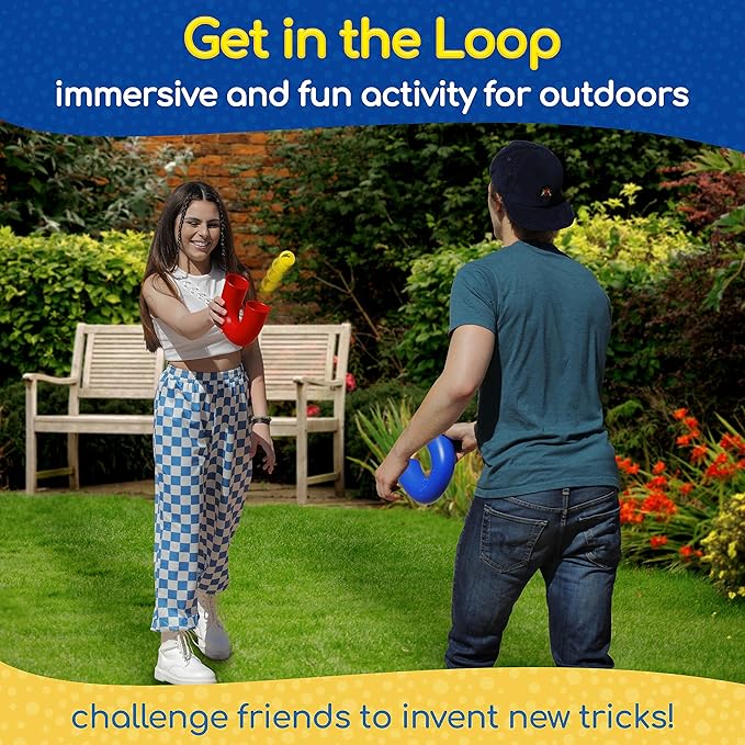 pindaloo The Original Skill Game – First & Only Authentic Looping Ball for Kids, Teens & Adults | Fun Coordination Game for Ages 8-12+Boosts Focus & Motor Skills Indoor & Outdoor Play | Transparent