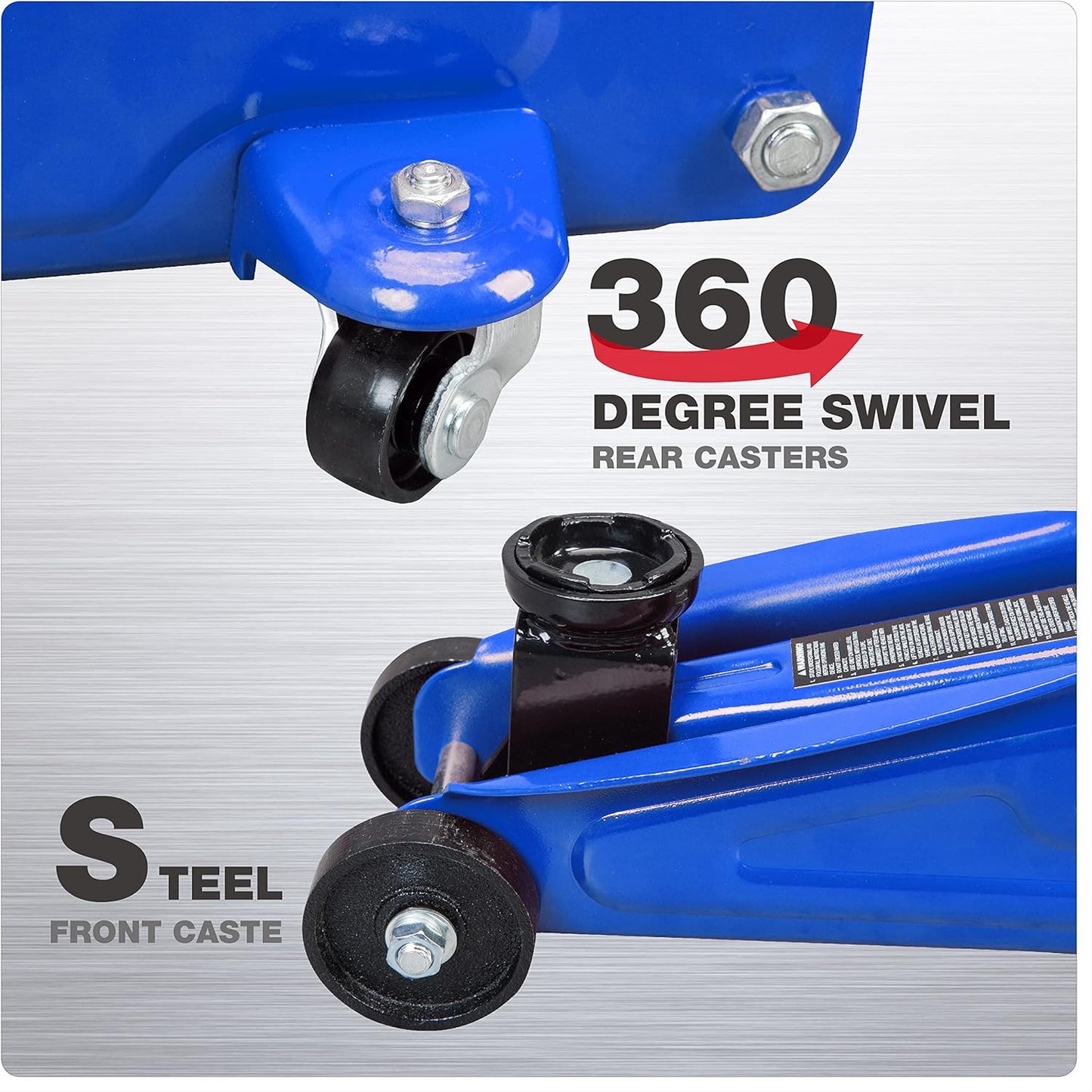 Floor Jack 1.5 Ton (3,300 LBs) Hydraulic Car Jack with Storage Case, Lifting Range from 5.31 Inch to 13.2 Inch, Fits Sedans Automotive