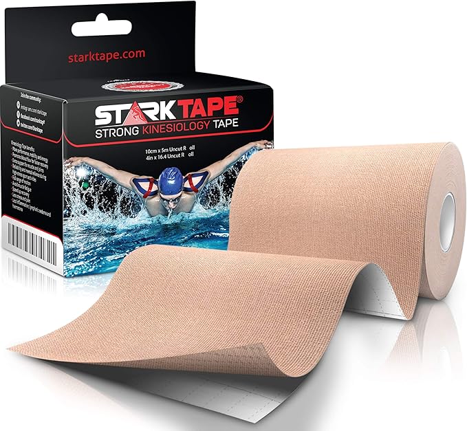 Kinesiology Tape Extra Wide 4" x 16.4' Roll - Supports Athletic Performance for Large Muscle Groups, Easy to Apply, Stays in Place for Days, Latex-Free, Waterproof