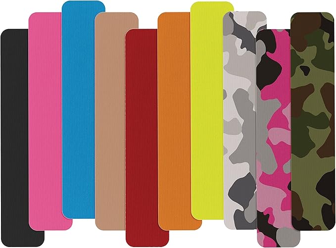 MUELLER Sports Medicine Kinesiology Therapeutic Tape, Quality Athletic Tape, Latex Free, 20 Pre-Cut I-Strips, 2" x 9.75" Each Strip