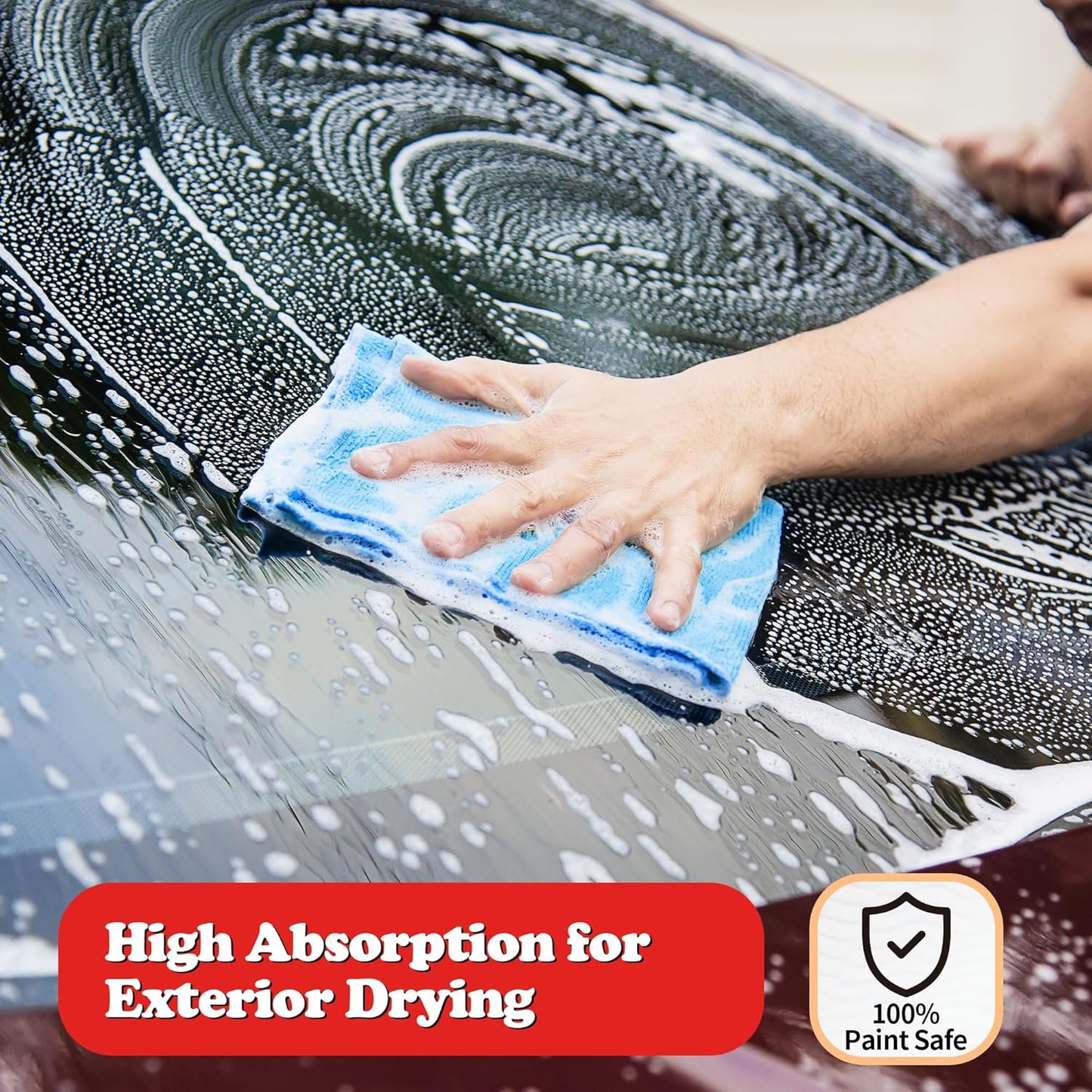 FIXSMITH Shop Towels, Microfiber Cleaning Cloth Bulk, 200 Pack Microfiber Towels for Cars, All-Purpose Absorbent Cleaning Rags, Dust Cloth for Automotive, Mechanic, Garage, Bar, 11.5 x 11.5 inch