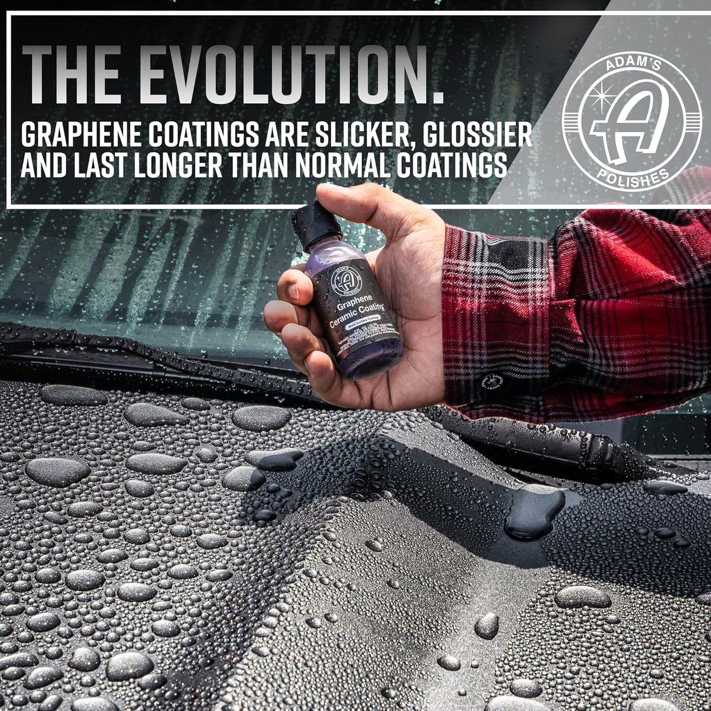 Adam's Polishes UV Graphene Ceramic Coating - 10H Ceramic Coating for Cars W/UV Glow Technology | 7+ Years of Protection | Apply After Car Wash Clay Bar Car Buffer Polisher | Boat RV Motorcycle