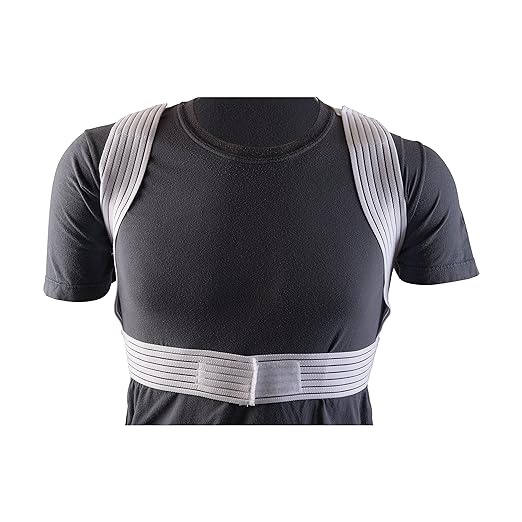 DMI Posture Corrector for Men and Women, Adjustable Criss-Cross Support for Reducing Back Pain and Strain, Comfortable and Breathable, Machine Washable, White, Small, 30" to 32" Chest Size (Pack of 3)