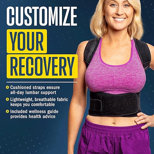 FlexGuard Posture Corrector for Women and Men - Back Brace for Posture, Adjustable Back Support Straightener Shoulder Posture Support for Pain Relief, Body Correction, Large