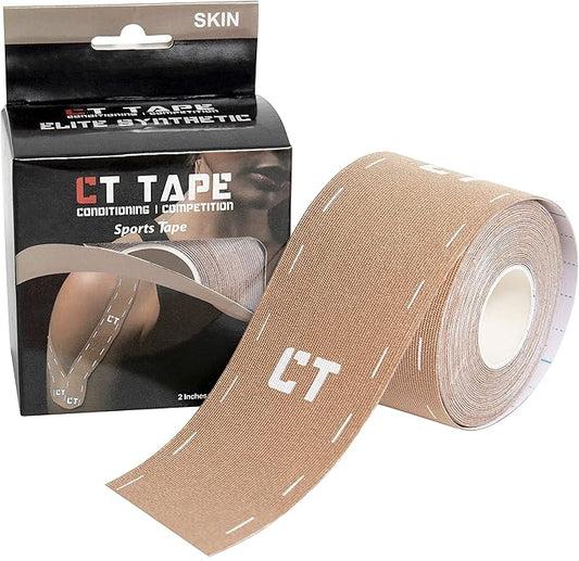 Sports & Kinesiology Tape (16.5ft Uncut Roll) - Latex Free, Water Resistant, Uncut Kinesiology Tape for Knee, Elbow, Ankle, Back & Shoulder Muscle