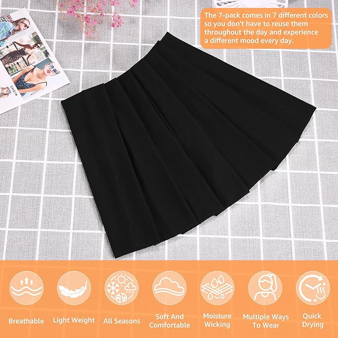 Headbands for Women Non Slip - 7PCS Fashion Sports Hair Bands for Women's Hair, Soft Cotton Cloth Stretchy Headbands for Women for Workout Yoga Running