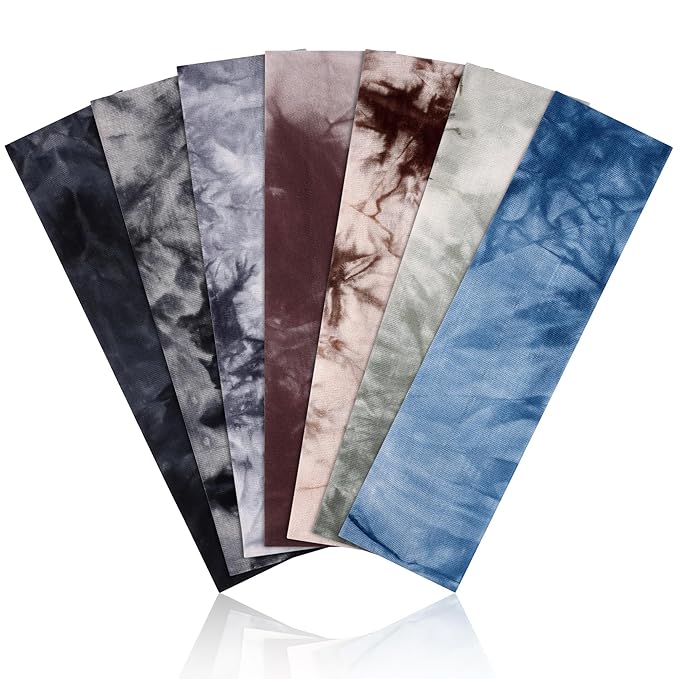 Headbands for Women Non Slip - 7PCS Fashion Sports Hair Bands for Women's Hair, Soft Cotton Cloth Stretchy Headbands for Women for Workout Yoga Running