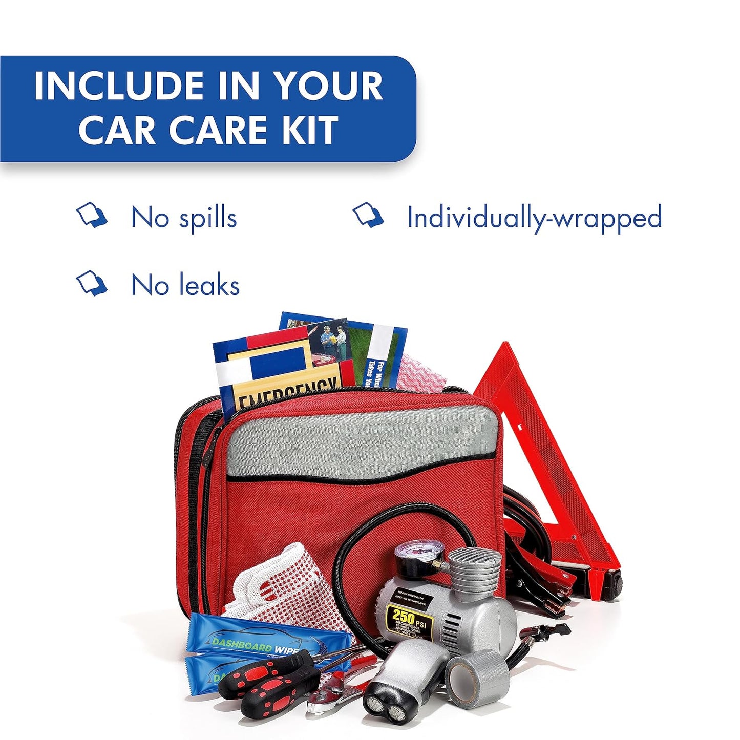 Diamond Wipes Car Wash Wipes with Refreshing Lemon Scent, Pack of 1000 Individually Wrapped Wipes, Dashboard Car Accessories Travel Essentials