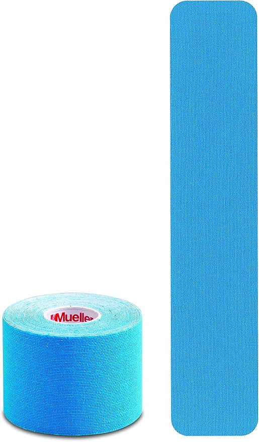 MUELLER Sports Medicine Kinesiology Therapeutic Tape, Quality Athletic Tape, Latex Free, 20 Pre-Cut I-Strips, 2" x 9.75" Each Strip