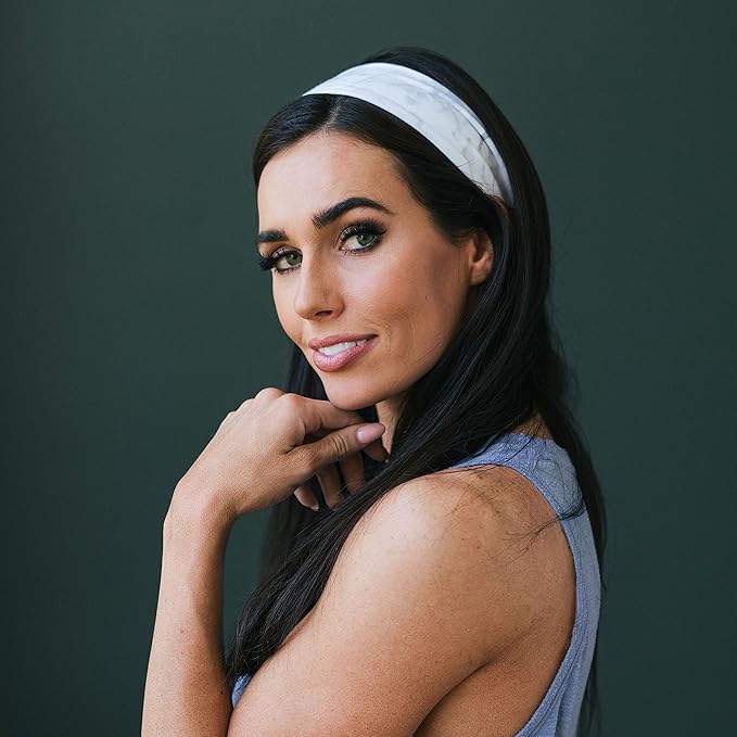 Maven Thread Women's 2" Wide Non Slip Sweat-Wicking Headband for Exercise and Yoga, 2-Pack