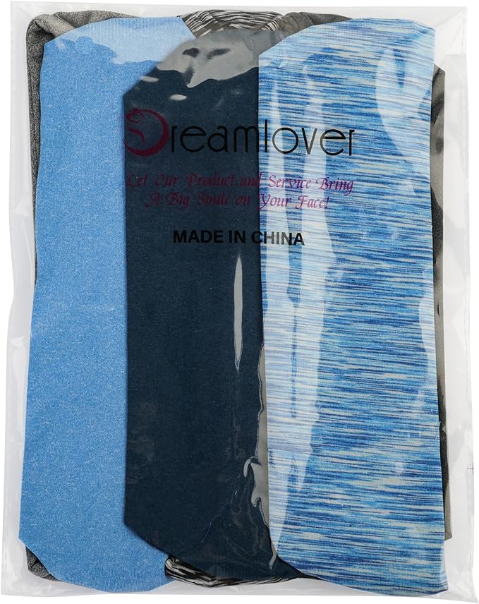 Dreamlover Workout Headbands for Women Athletic, Sweatbands, Sports Headbands for Exercise, 6 Pieces