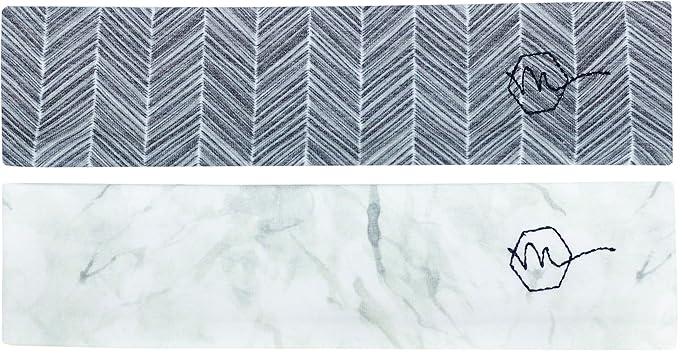 Maven Thread Women's 2" Wide Non Slip Sweat-Wicking Headband for Exercise and Yoga, 2-Pack