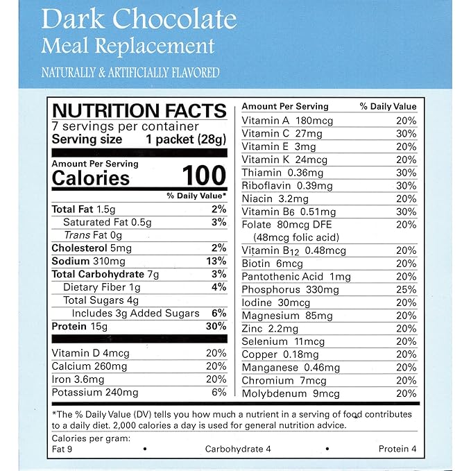 Weight Loss Systems Pudding and Shake Aspartame Free - Dark Chocolate (7/Box) - High Protein - Low Calorie - Low Fat - Low Carb