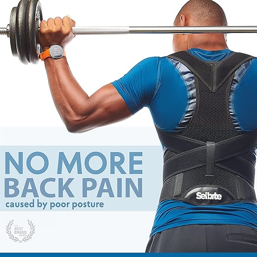 Back Brace Posture Corrector for Men and Women - Adjustable Posture Brace for Upper and Lower Back Pain Relief - Muscle Memory Support Straightener (Medium)