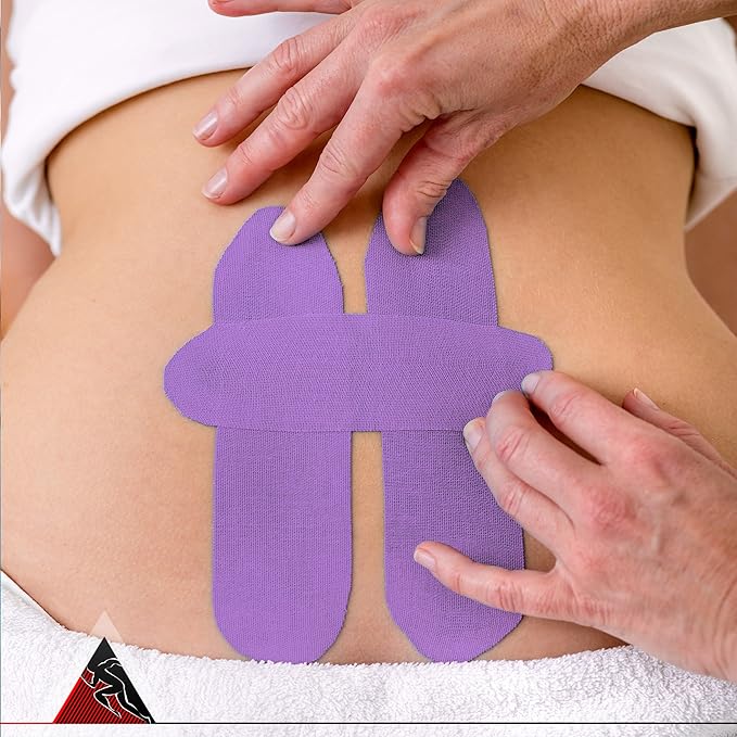 Kinesiology Tape Athletic Pro Sports - 3 Rolls, 60 Precut Strips, Latex-Free, for Muscle Support, Ankles, Wrists, Knees, Running, Tennis, Swimming. Stays Secure for Several Days