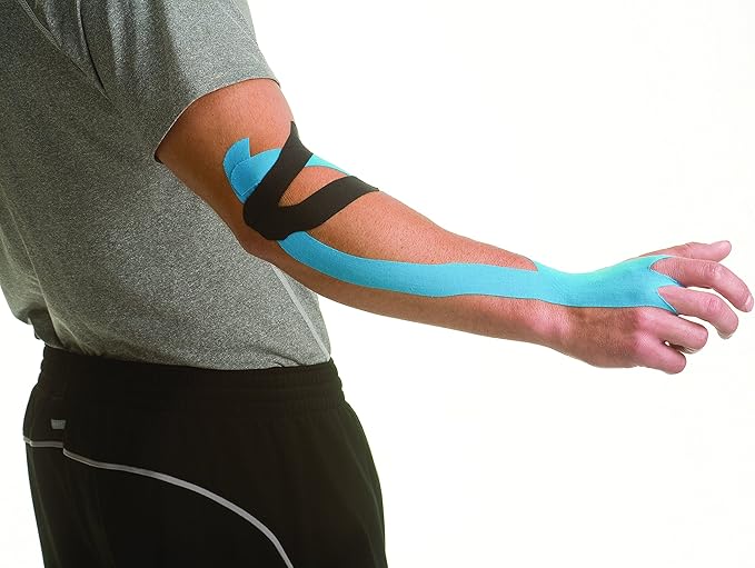 MUELLER Sports Medicine Kinesiology Therapeutic Tape, Quality Athletic Tape, Latex Free, 20 Pre-Cut I-Strips, 2" x 9.75" Each Strip