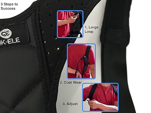 Posture Corrector Support Brace to Improve Bad Posture, Shoulder Alignment, Back Pain Relief for Men and Women (Reg 28 to 41)
