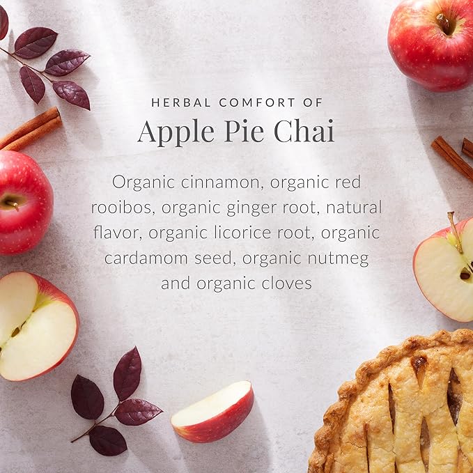 The Republic of Tea - Apple Pie Chai Herbal Tea, 36 Tea Bags