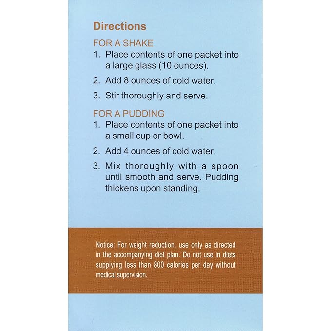 Mocha Aspartame Free Pudding/Shake Mix, 15g Protein, Low Calorie, Low Carb, Low Fat, 7 Serving Box