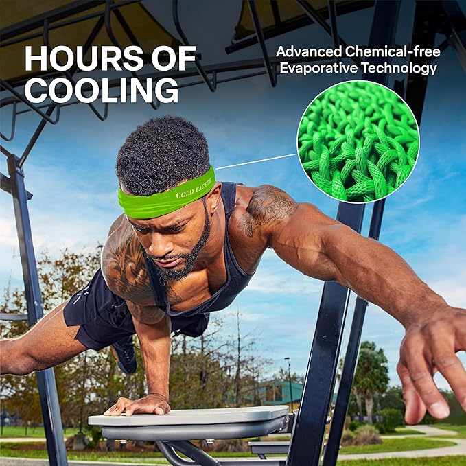 COLD FACTOR Instant Cooling Headband 3 Pack | Advanced Evaporative Comfort for Sports & Outdoor | UPF 50+ Protection | Long-Lasting Coolness | Ideal for Fitness, Hiking, Yoga, & Running
