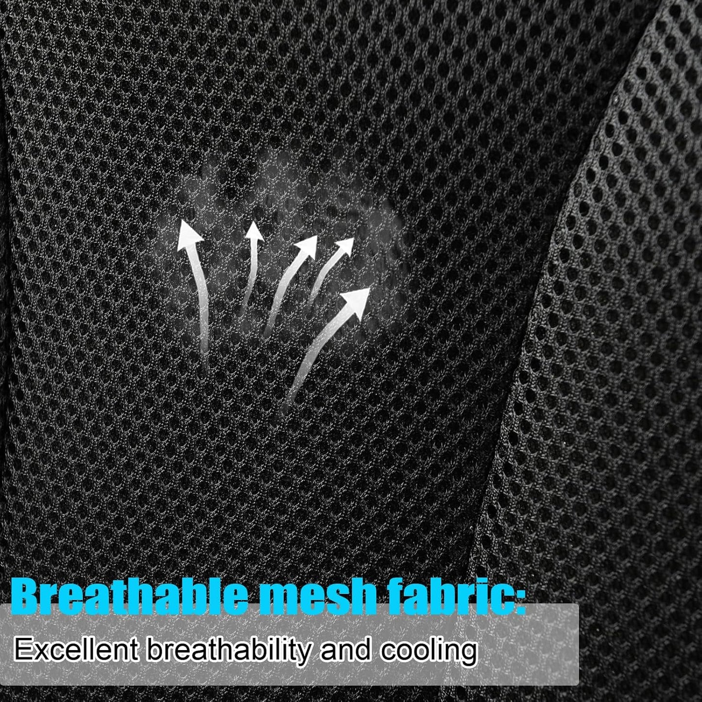 GIANT PANDA Front Seat Cover for Honda, 3D Air Mesh Bucket Car Seat Protectors Custom Fits Honda Civic Accord Pilot CRV HRV Element Passport (Black) 2-Pack