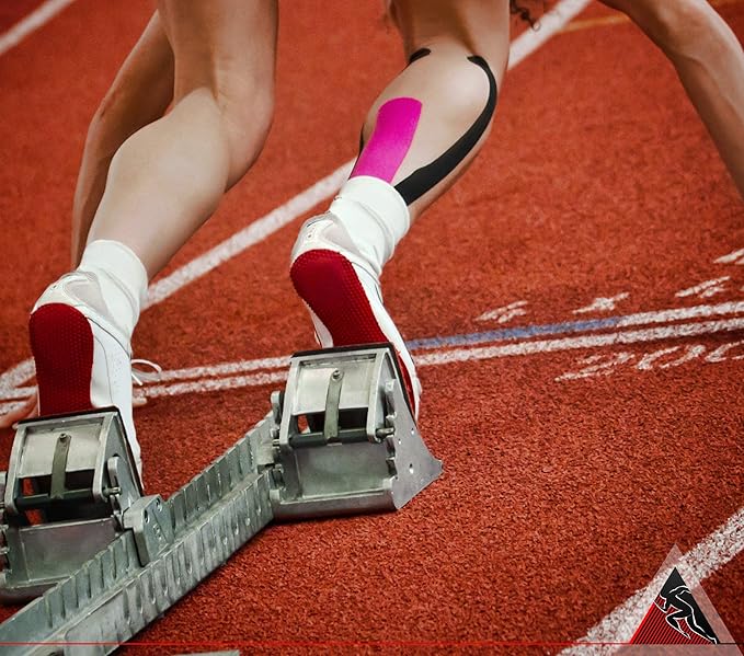 Original Kinesiology Athletic Tape. Professional Sports Tape for Ankle Wrist Knee Shoulder Muscles Joints. Latex Free, Waterproof, Stretchy, and Gentle on Skin. Up to 115 ft/Roll