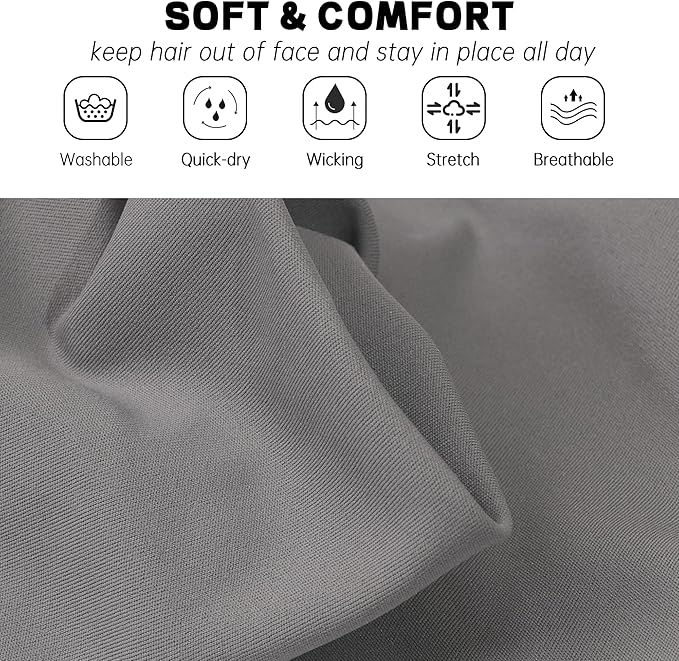 JOYOYO Unisex Headbands for Women's Hair Soft Stretchy Fabric Kylie Head Band Bandeaux Hair Accessories for Workout Gym Yoga Hair Band,100% Pure Cotton