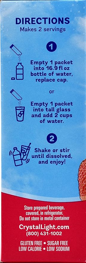 Crystal Light On The Go Wild Strawberry With Caffeine Drink Mix, 10-Packet Box (Pack of 20)