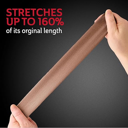 CURAD Performance Series IRONMAN Kinesiology Tape, Pain Management Technology, Sweat & Water-Resistant Athletic Tape, Compression Support for Joints & Muscles, Beige, 2 x 10 inches, 1 Roll (20 Strips)