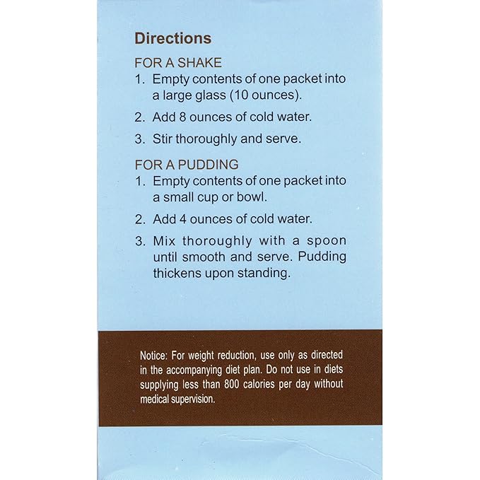 Weight Loss Systems Chocolate Cream Aspartame Free Pudding/Shake Mix, 15g Protein, Low Calorie, Low Carb, Low Fat, Kosher, Meal Replacement, KETO Diet Friendly, Ideal Protein Compatible, 7 Serving Box