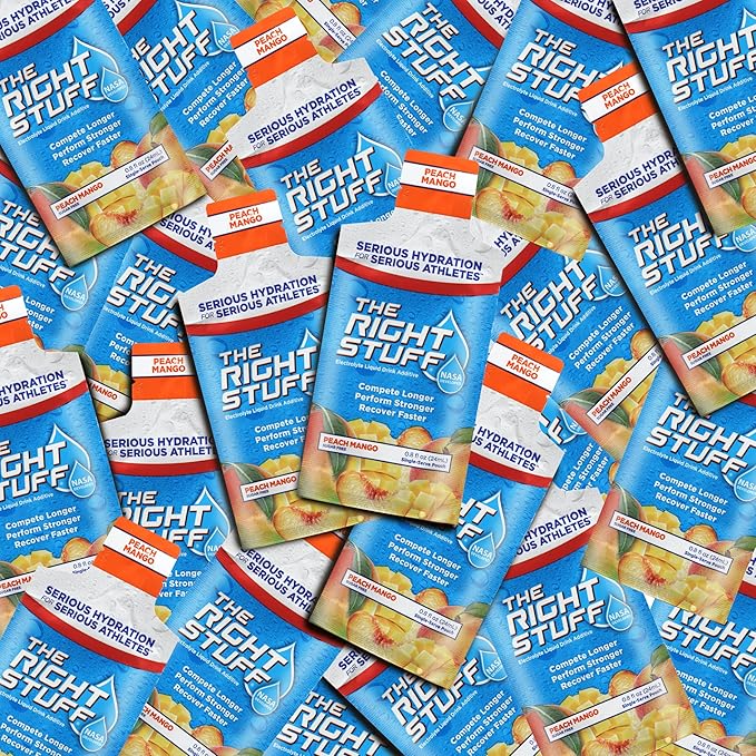 The Right Stuff electrolyte drink concentrate - 10 Pouch Box - Peach Mango