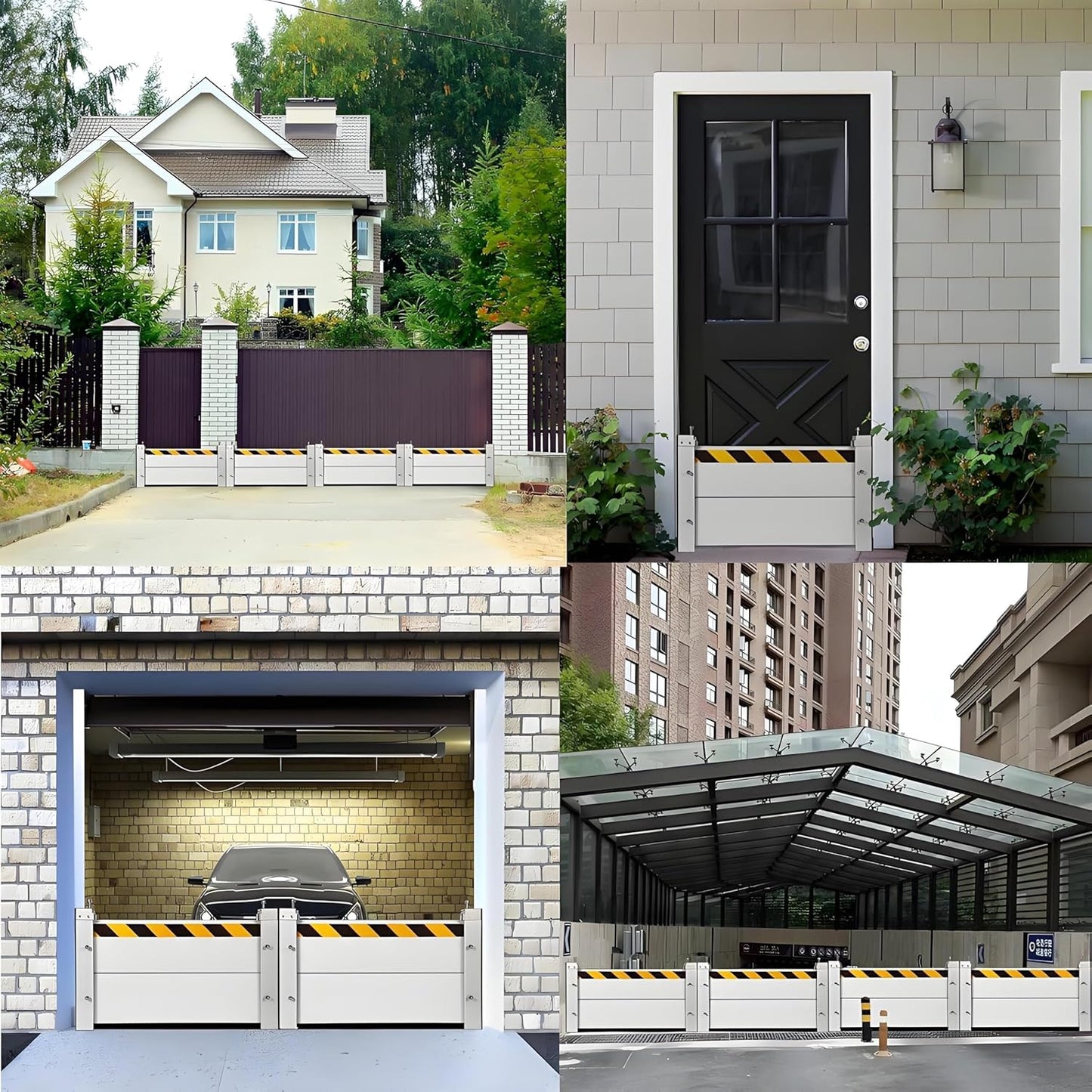 Flood Barriers for Home Exterior,Aluminum Alloy Outdoor Garage Doors Water Barriers for Flooding(H47.2Inch,L12FT)
