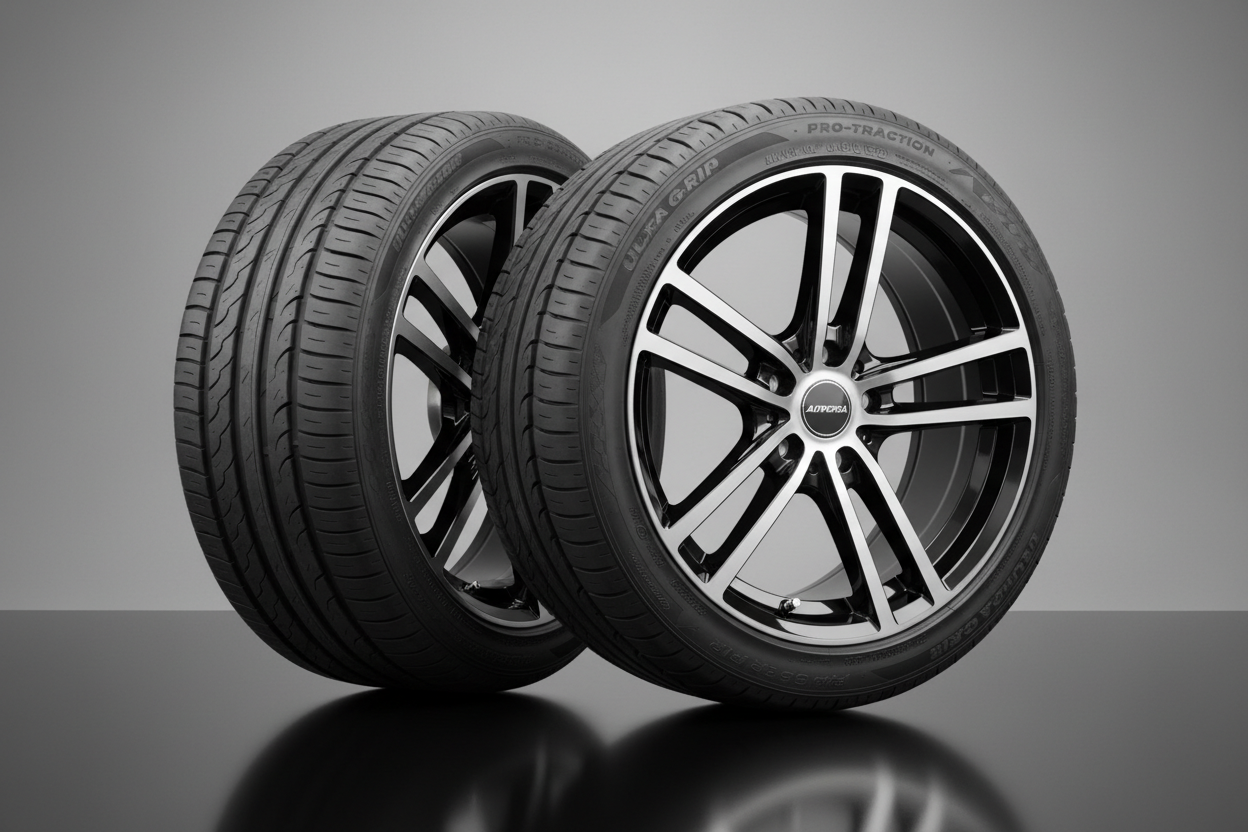 car wheels, make a real photo